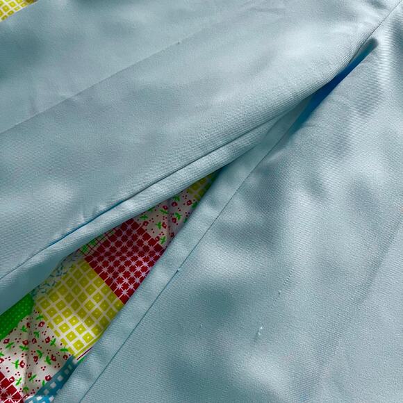 Vintage 70s Light Blue High Rise Wide Leg Pants Disco // Size 25" XS - Picture 6 of 8